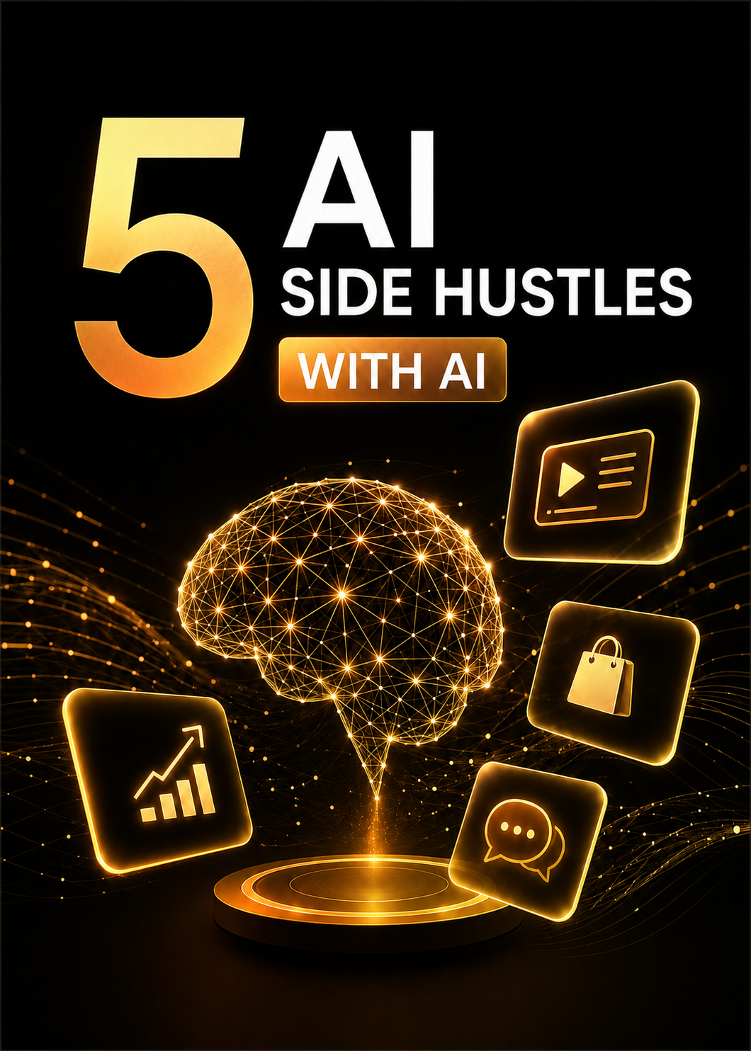 Cover of the 5 AI Side Hustles With AI ebook