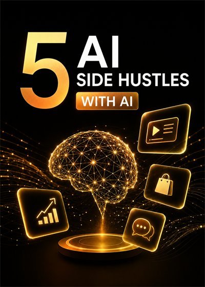 Cover of the 5 Side Hustles With AI ebook